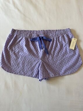 New Sonoma Lavender Sleep Shorts with Purple Drawstring, Large, NWT
